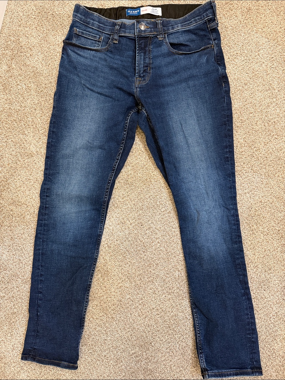 Old Navy Dark Blue Men’s Slim Cut Jeans 32x30 360 Stretch